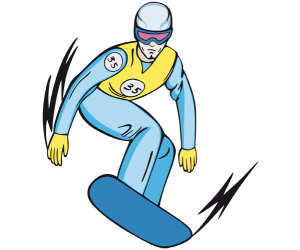 Snowboarding, a snowboard competition Game