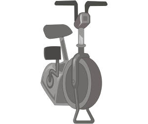 Stationary bike, a gym apparatus Game