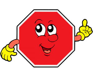 Stop sign. International traffic signal Game