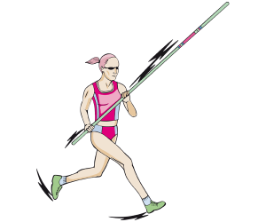The approach sprint for a pole vault Game