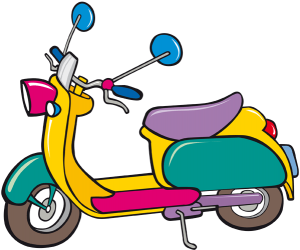 The first scooter type motorcycle, Vespa Game