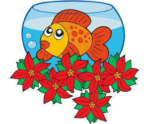 The fish in the aquarium for Christmas Game