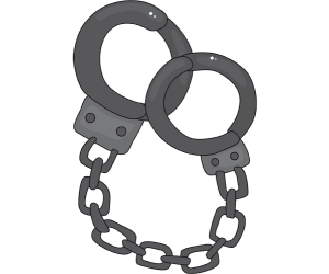 The handcuffs to arrest the criminal Game
