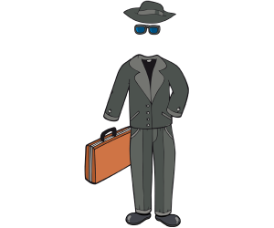 The invisible man with a briefcase Game