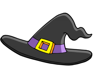 The pointed hat used for witches Game