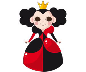 The Queen of Hearts, the croquet is her hobby Game