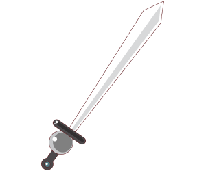 The sword, a medieval weapon Game