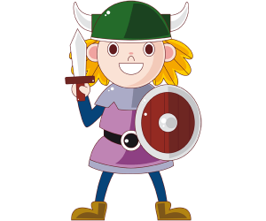 Viking warrior with sword and shield Game